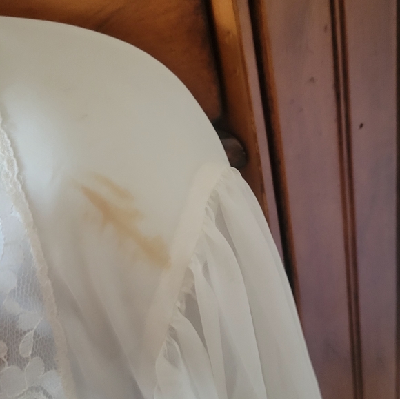 Vintage Frederick's of Hollywood lace sheer white robe negligee cover - Picture 11 of 13